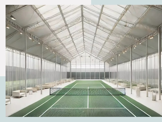 Строительство теннисных кортов в Мценске