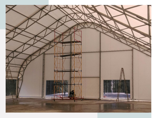 Шатровые ангары в Мценске