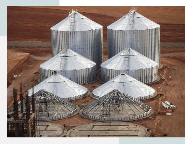 Строительство зерновых силосов в Мценске